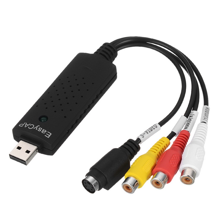 USB 2.0 Easycap 4 Channel DVR CCTV Camera Audio Video