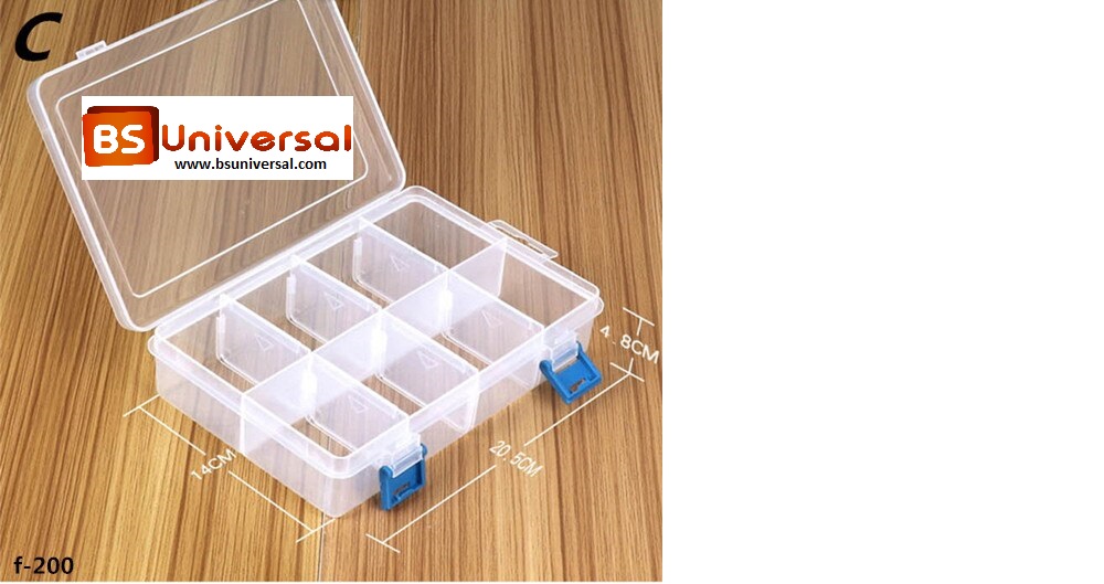 F200 Plastic Tool Box Multi-functional Suitcase Nail Art Storage Container for Electronic Parts Screws Tool Organizer