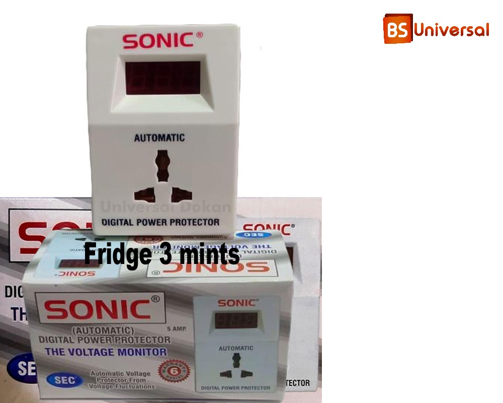 SONIC Muhafiz Switch Automatic Digital Protection Voltage Protector for Fridge 3 Minutes